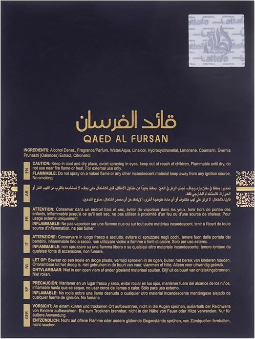 Lattafa Qaed Al Fursan de Parfum Spray for Men 90ml 100% Genuine from UAE